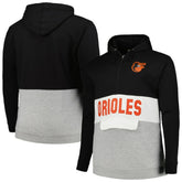 Baltimore Orioles Big & Tall Hoodie Half-Zip Sweatshirt - MLB
