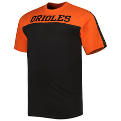 Baltimore Orioles Big & Tall Yoke Knit T-Shirt - Orange/Black T-shirts - MLB