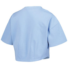 Golden State Warriors Lusso Women's Nola Faded Tonal Cropped T-Shirt Light Blue - NBA