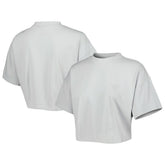 Chicago Bulls Lusso Women's Nola Faded Tonal Cropped T-Shirt Gray - NBA