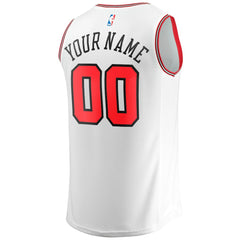 Chicago Bulls Youth Fast Break Replica Custom Jersey Association Editi- White - NBA