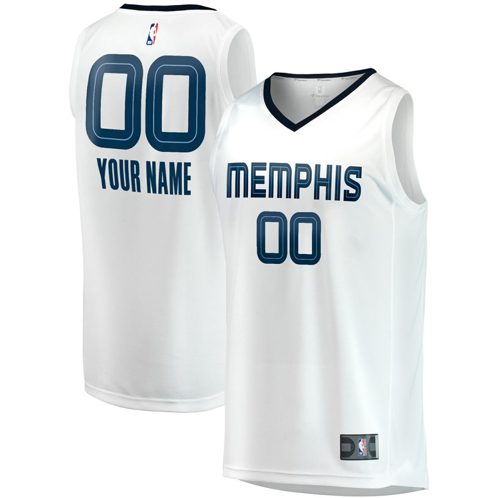 Memphis Grizzlies Youth Fast Break Replica Custom Jersey Association Edition White - NBA