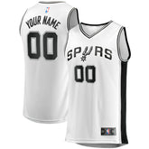 San Antonio Spurs Youth Fast Break Replica Custom Jersey Association Edition White - NBA