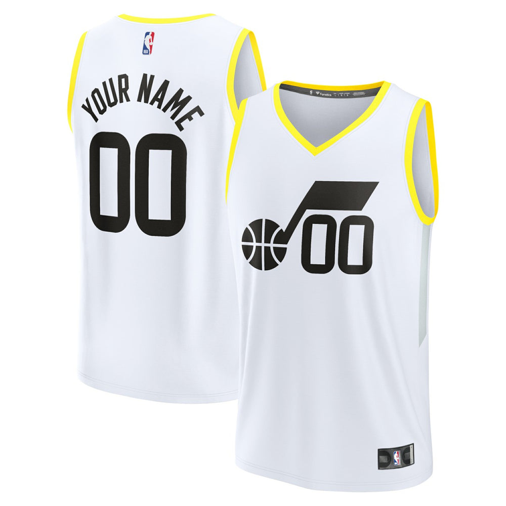 Utah Jazz Youth Fast Break Replica Custom Jersey Association Edition White - NBA