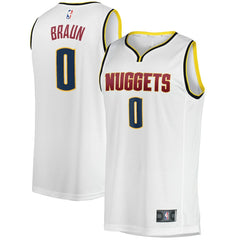 Christian Braun Denver Nuggets Fast Break Player Jersey Association Editi- White - NBA