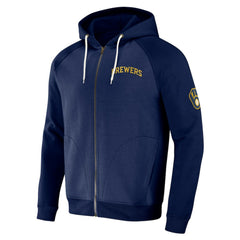 Milwaukee Brewers Darius Rucker Collection by Fanatics Raglan Full-Zip Hoodie - MLB