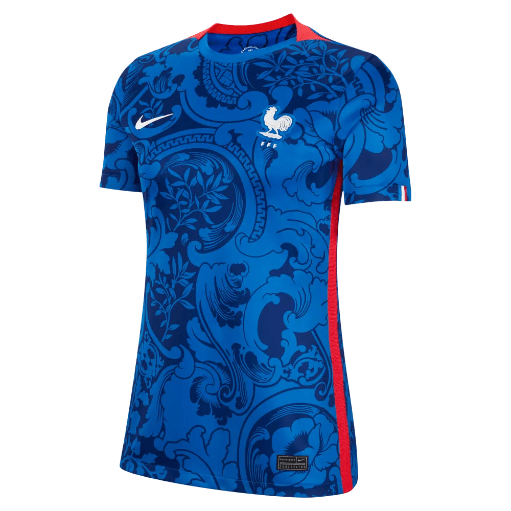 France Womens EC22 Home Soccer Jersey - Hyper Cobalt-Siren Red | Nike