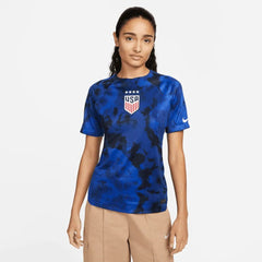 2022-23 USA Away Women 4 Star Soccer Jersey Bright Blue-White | Nike