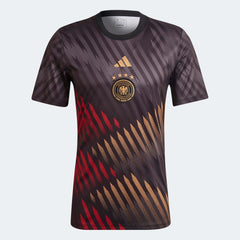 2022-23 Germany Pre-Match Soccer Jersey - Black-Grey-Red | Adidas