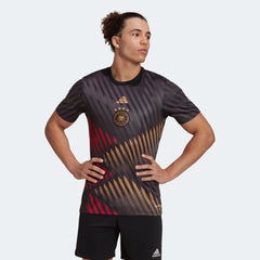 2022-23 Germany Pre-Match Soccer Jersey - Black-Grey-Red | Adidas