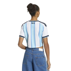 2026 Argentina Womens Stadium Home Cropped Soccer Jersey | Adidas