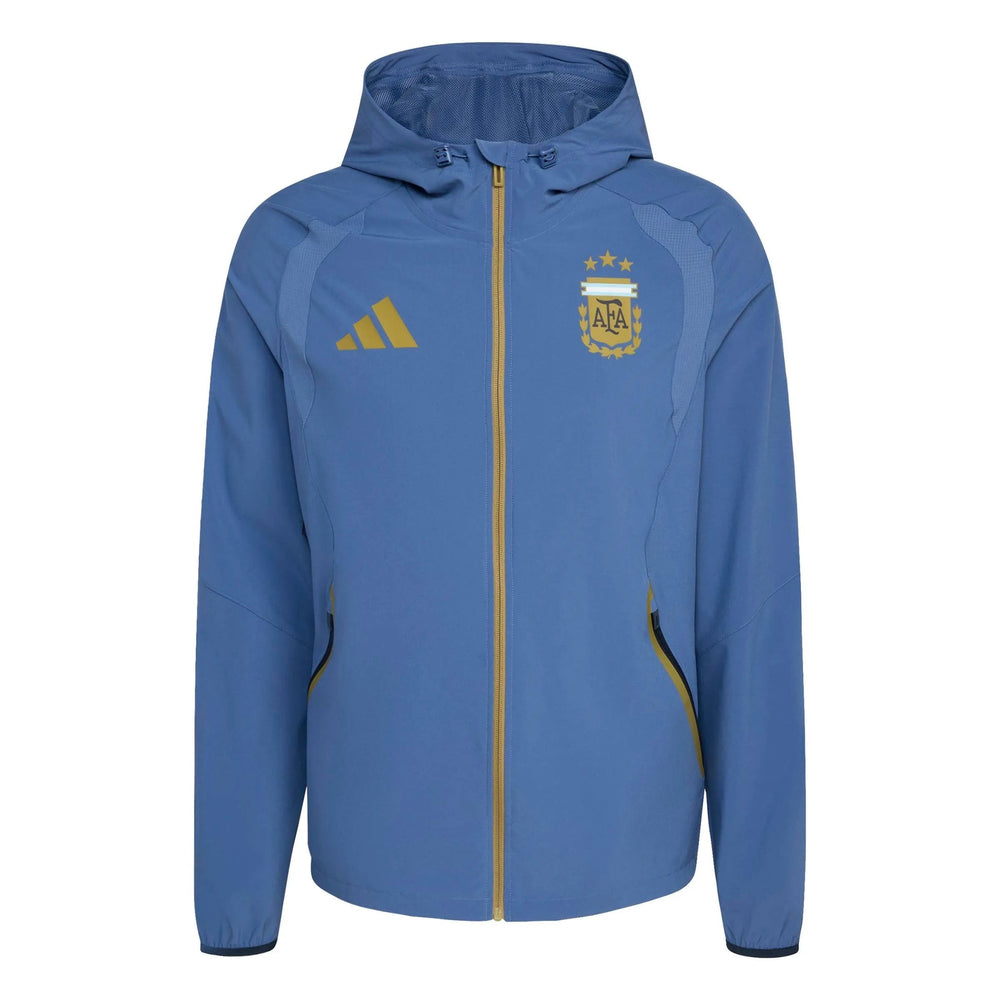 2026 Argentina Mens Tiro Travel Full Zip Windbreaker | Adidas