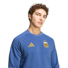 2026 Argentina Mens Tiro Travel Crewneck Sweatshirt | Adidas