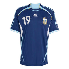 2006 Argentina Mens Retro Stadium Away Messi #19 Soccer Jersey | Adidas
