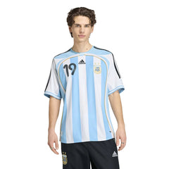 2006 Argentina Mens Retro Stadium Home Messi #19 Soccer Jersey | Adidas