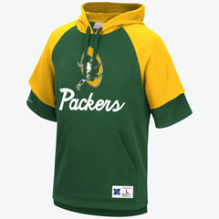 Green Bay Packers Short Sleeve Fleece Hoodie | Mitchell & Ness
