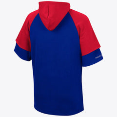 New York Giants Short Sleeve Fleece Hoodie | Mitchell & Ness