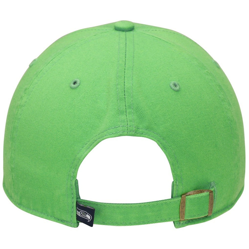 Seattle Seahawks '47 Brand Neon Green Clean Up Adjustable Hat | 47 brand