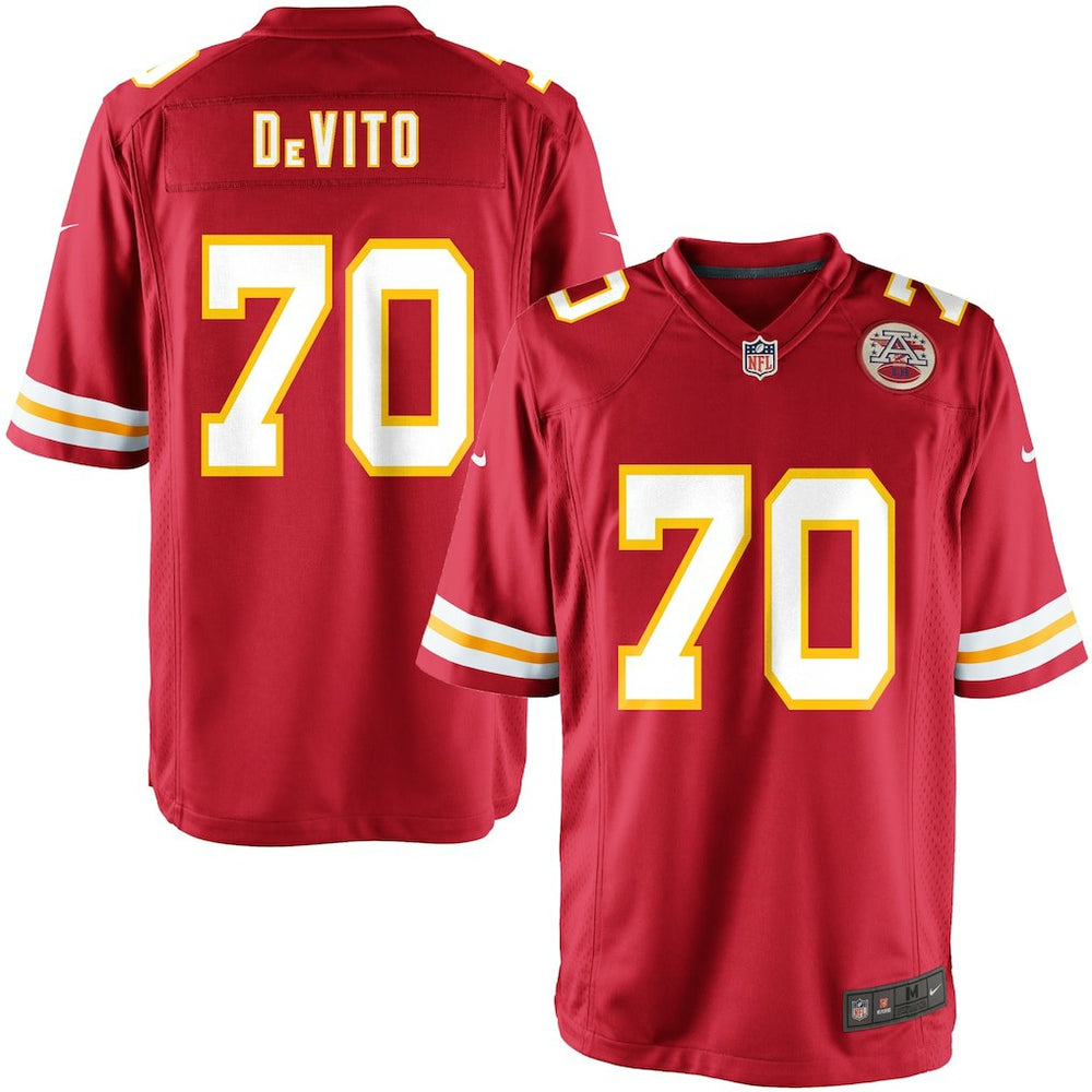 Youth Kansas City Chiefs Mike DeVito Team Color Game Jersey | Nike for Sale