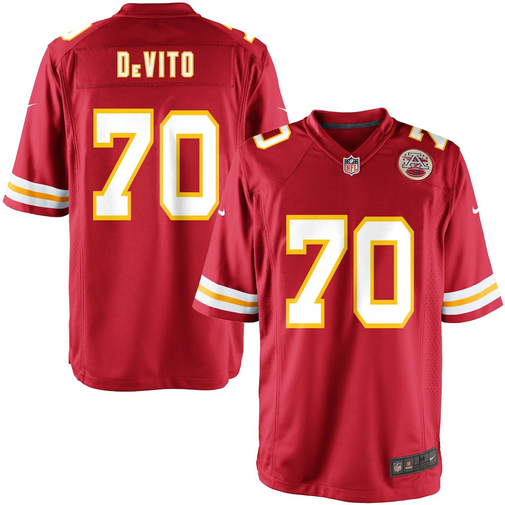 Youth Kansas City Chiefs Mike DeVito Team Color Game Jersey | Nike for Sale