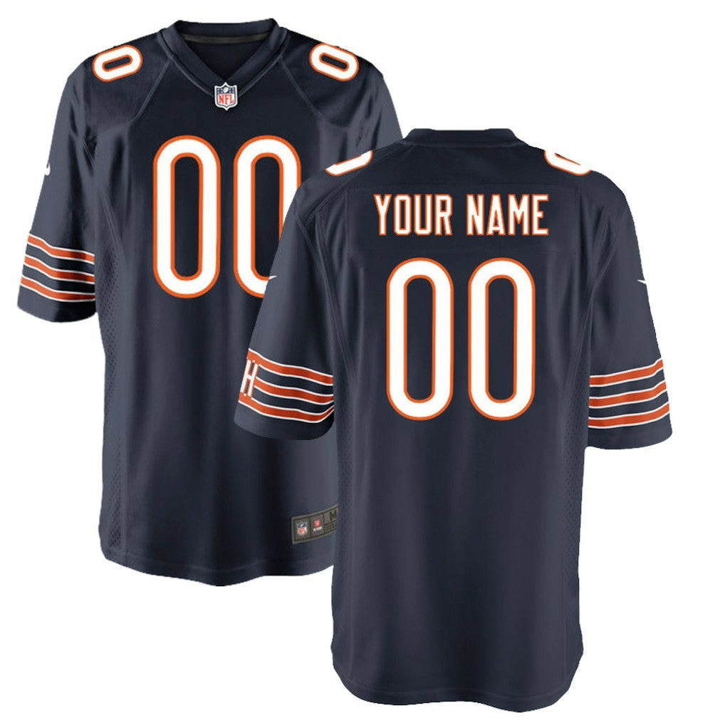 Chicago Bears Youth Custom Game Jersey Navy | Nike for Sale