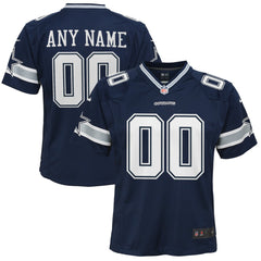 Dallas Cowboys Youth Custom Game Jersey Navy | Nike for Sale