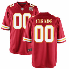 Kansas City Chiefs Youth Custom Game Jersey Red | Nike for Sale