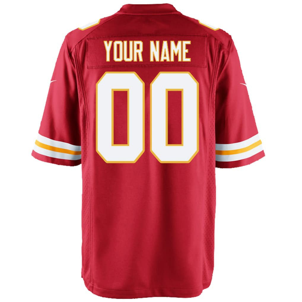 Kansas City Chiefs Youth Custom Game Jersey Red | Nike for Sale