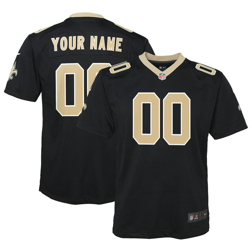 New Orleans Saints Youth Custom Game Jersey Black | Nike for Sale