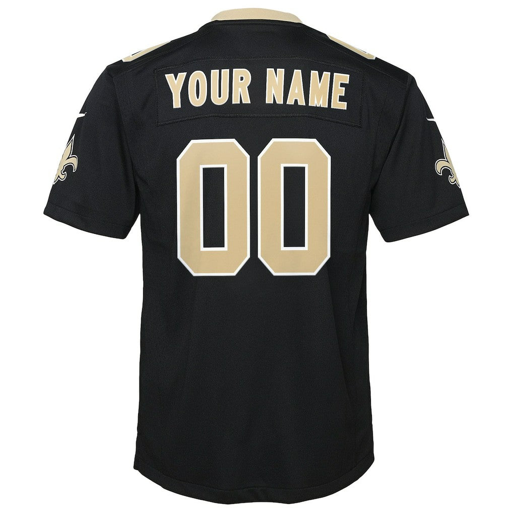 New Orleans Saints Youth Custom Game Jersey Black | Nike for Sale