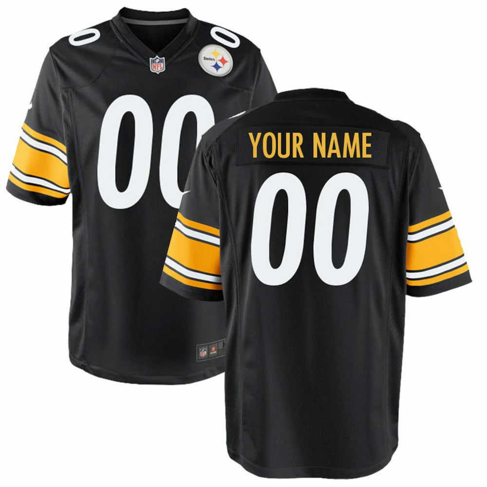 Pittsburgh Steelers Youth Custom Game Jersey Black | Nike for Sale