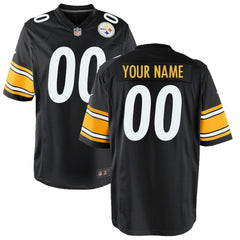 Pittsburgh Steelers Youth Custom Game Jersey Black | Nike for Sale