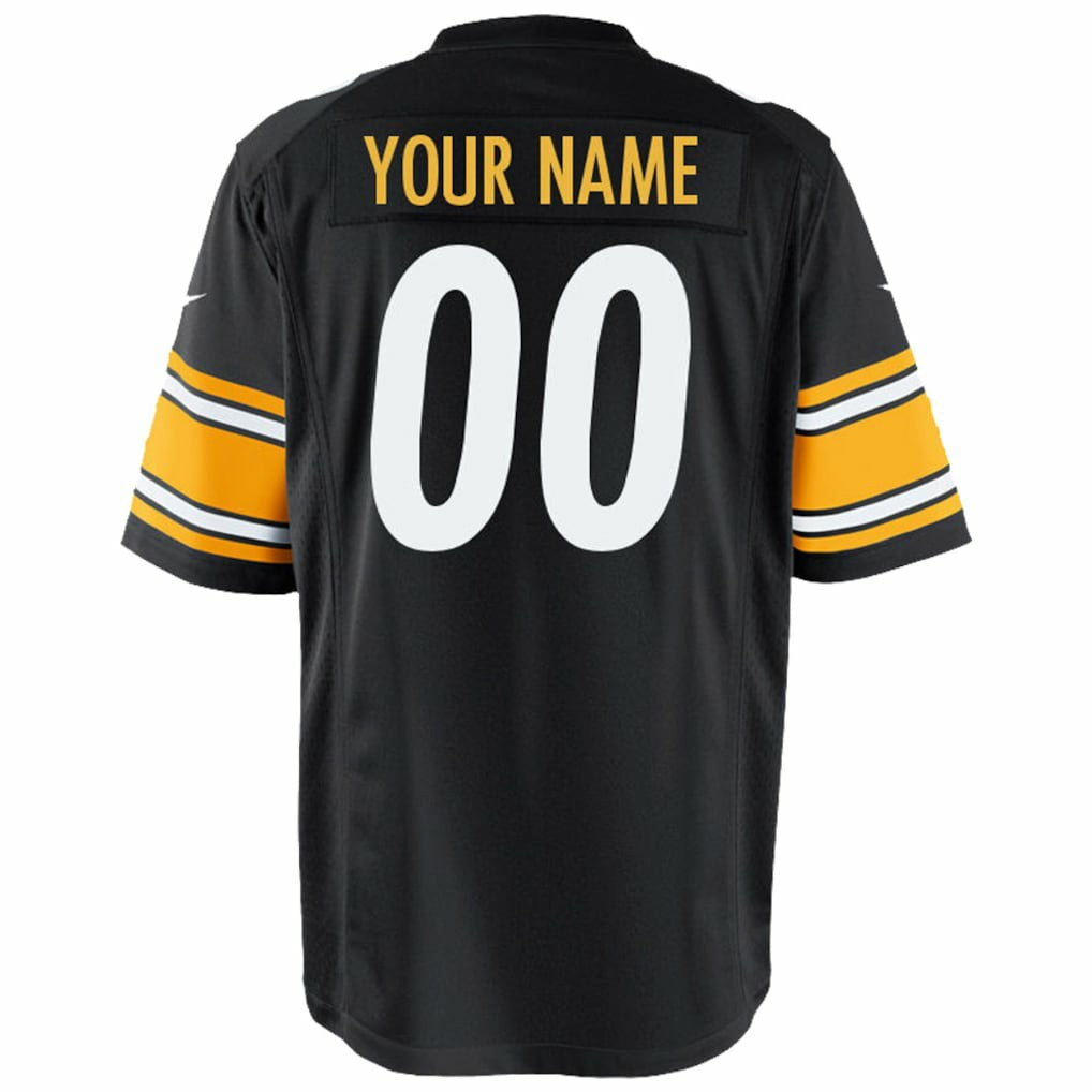 Pittsburgh Steelers Youth Custom Game Jersey Black | Nike for Sale