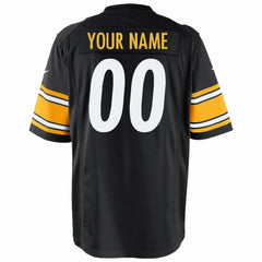 Pittsburgh Steelers Youth Custom Game Jersey Black | Nike for Sale