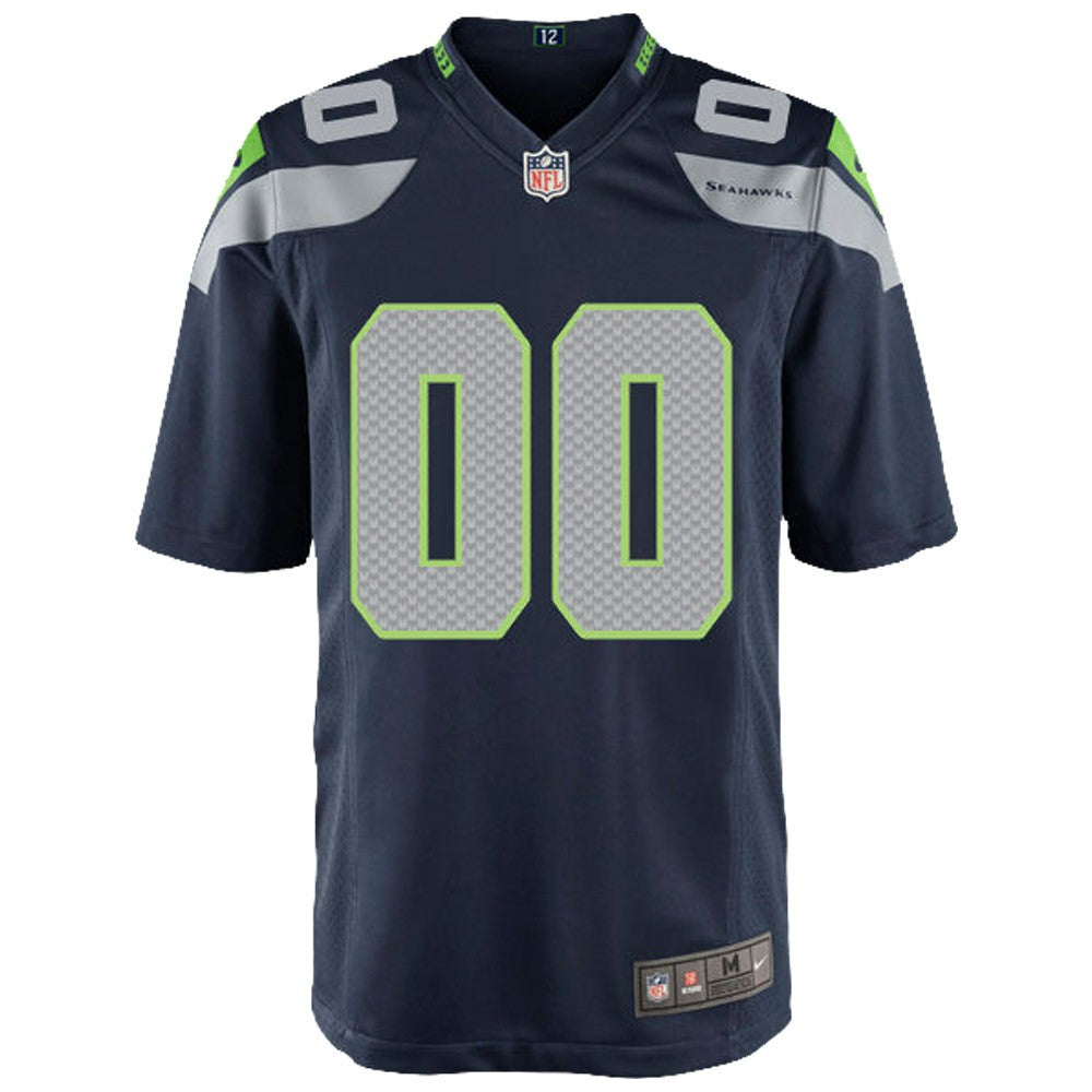 Seattle Seahawks Youth Custom Game Jersey College Navy | Nike for Sale