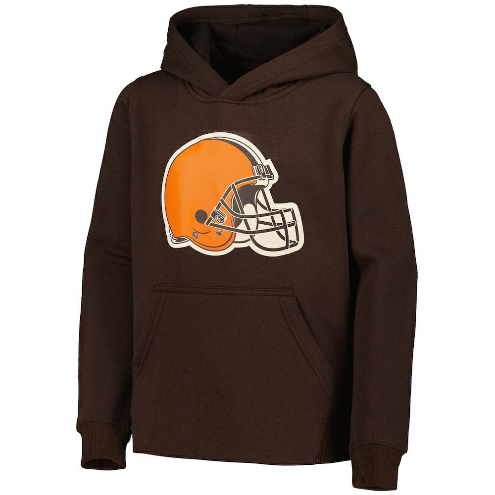 Cleveland Browns Youth Team Logo Pullover Hoodie Brown | NFL