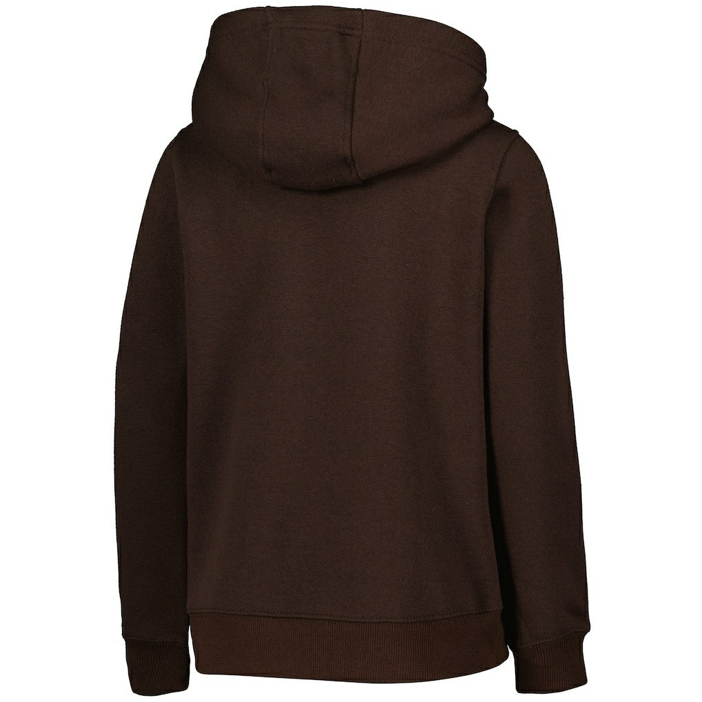 Cleveland Browns Youth Team Logo Pullover Hoodie Brown | NFL
