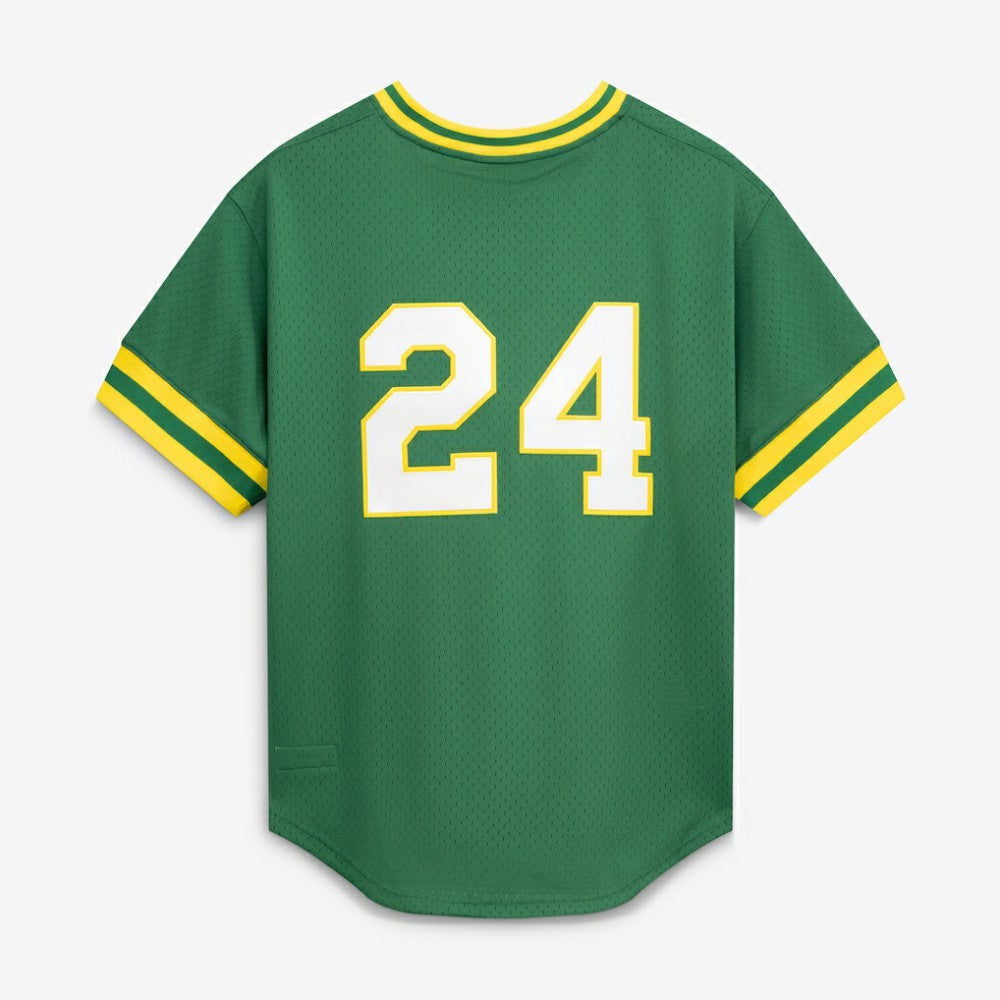 Rickey Henderson Athletics Mitchell & Ness Authentic Batting Practice Jersey - MLB