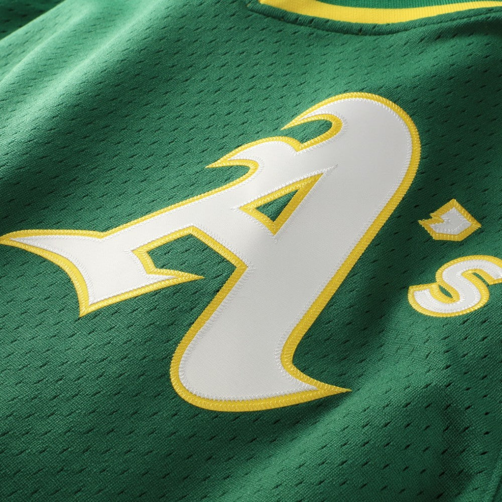 Rickey Henderson Athletics Mitchell & Ness Authentic Batting Practice Jersey - MLB