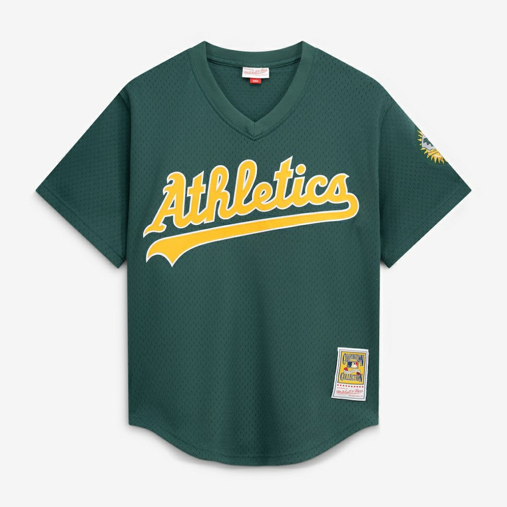 Rickey Henderson Athletics Mitchell & Ness Authentic Batting Practice Jersey - MLB