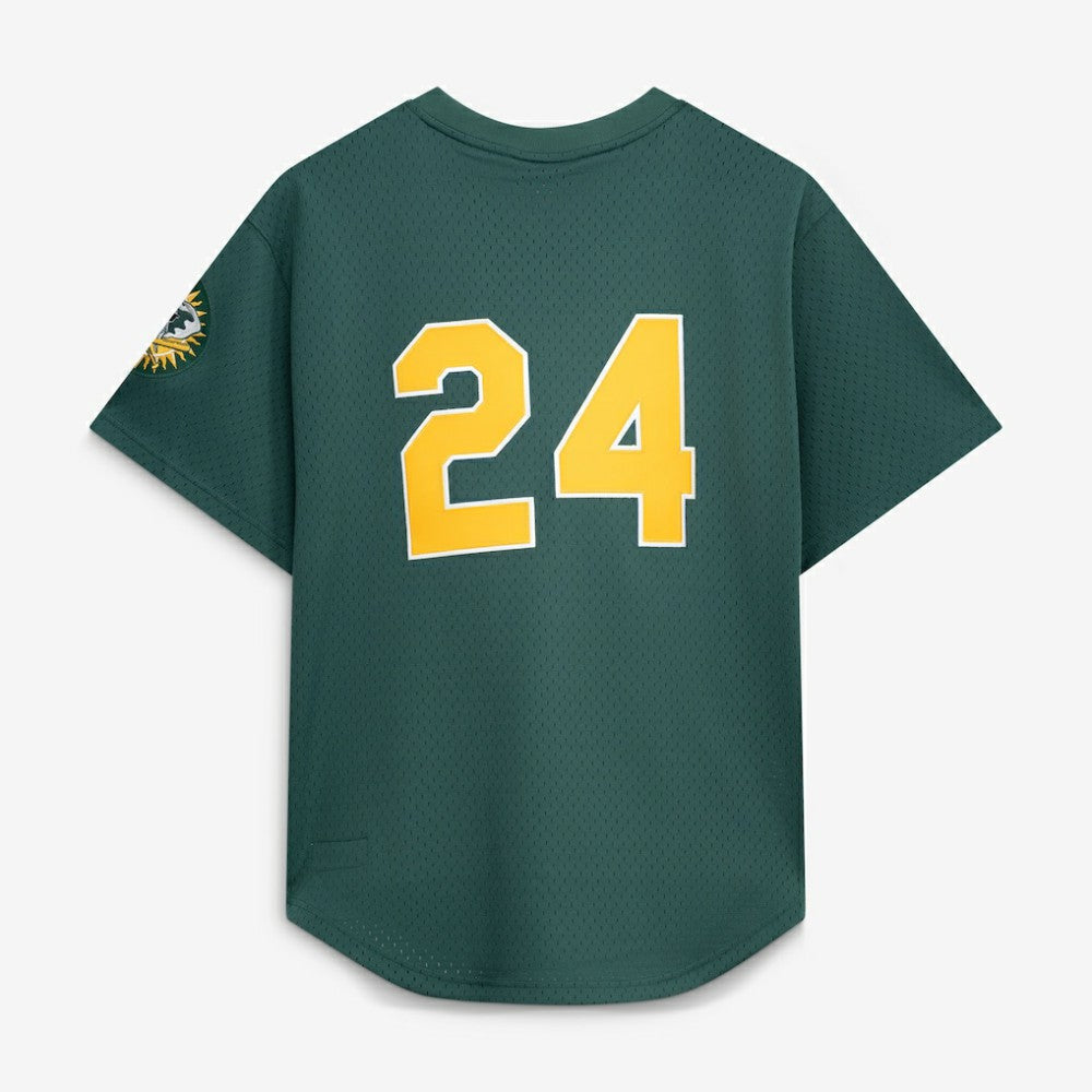 Rickey Henderson Athletics Mitchell & Ness Authentic Batting Practice Jersey - MLB
