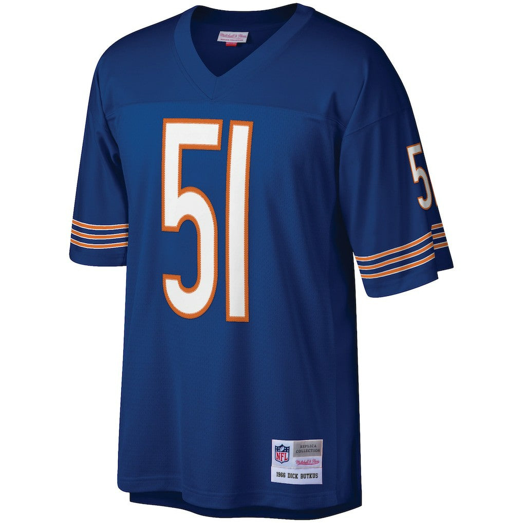 Dick Butkus Chicago Bears Retired Player Legacy Replica Jersey Navy | Mitchell & Ness