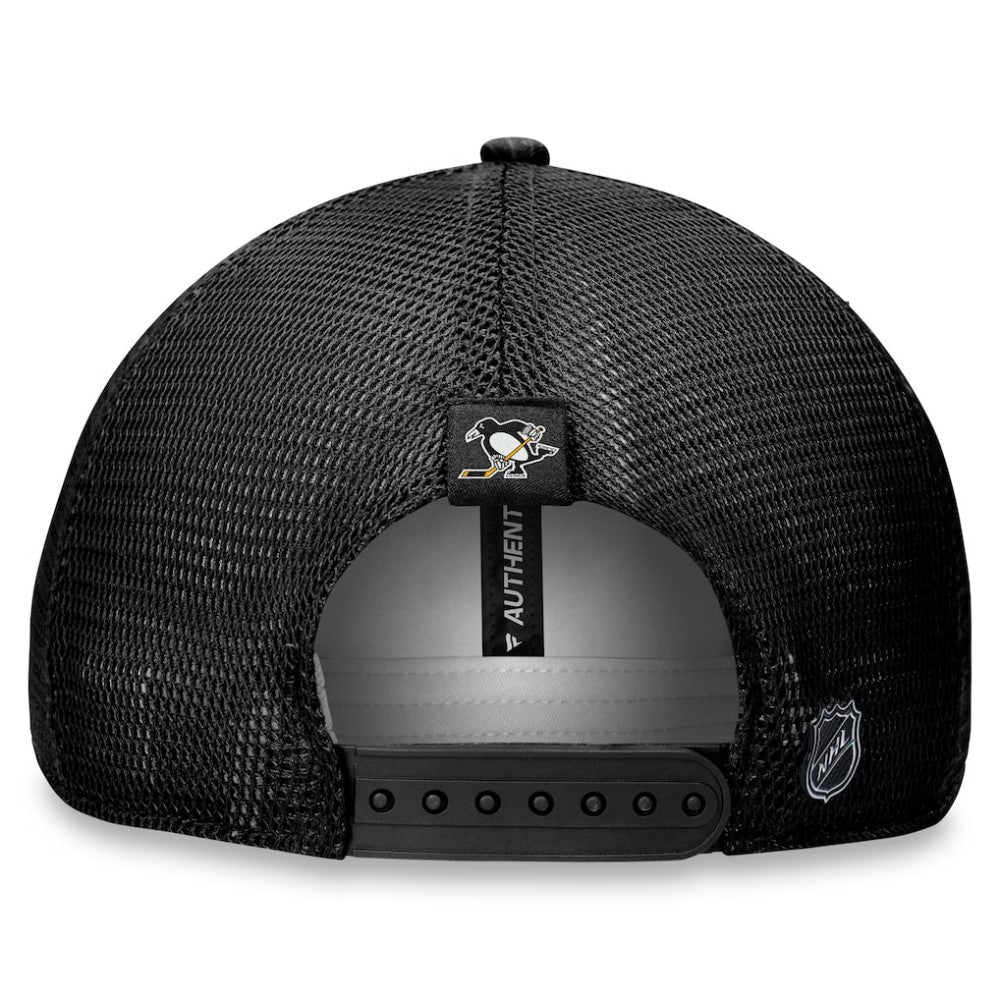 Pittsburgh Penguins Fanatics Women's Authentic Pro Road Trucker Adjustable Hat – Black - NHL