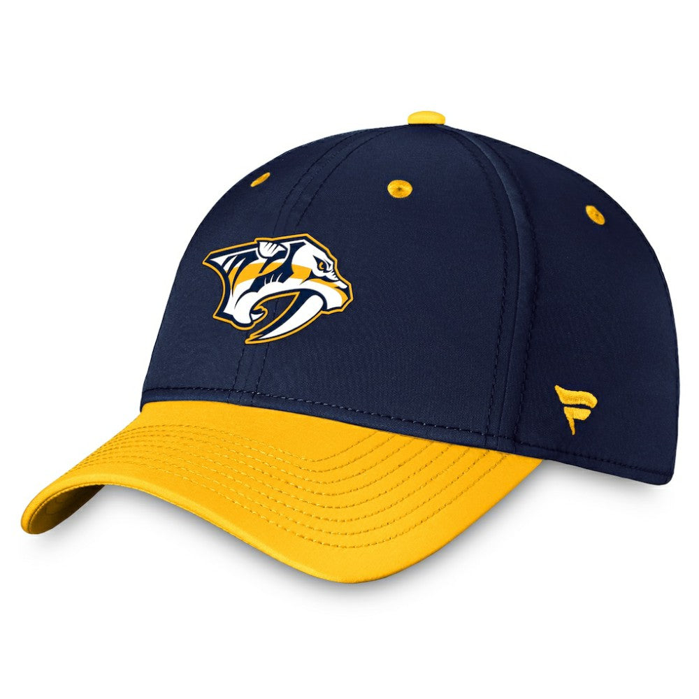 Nashville Predators Fanatics Authentic Pro Rink Two-Tone Flex Hat – Navy/Gold - NHL
