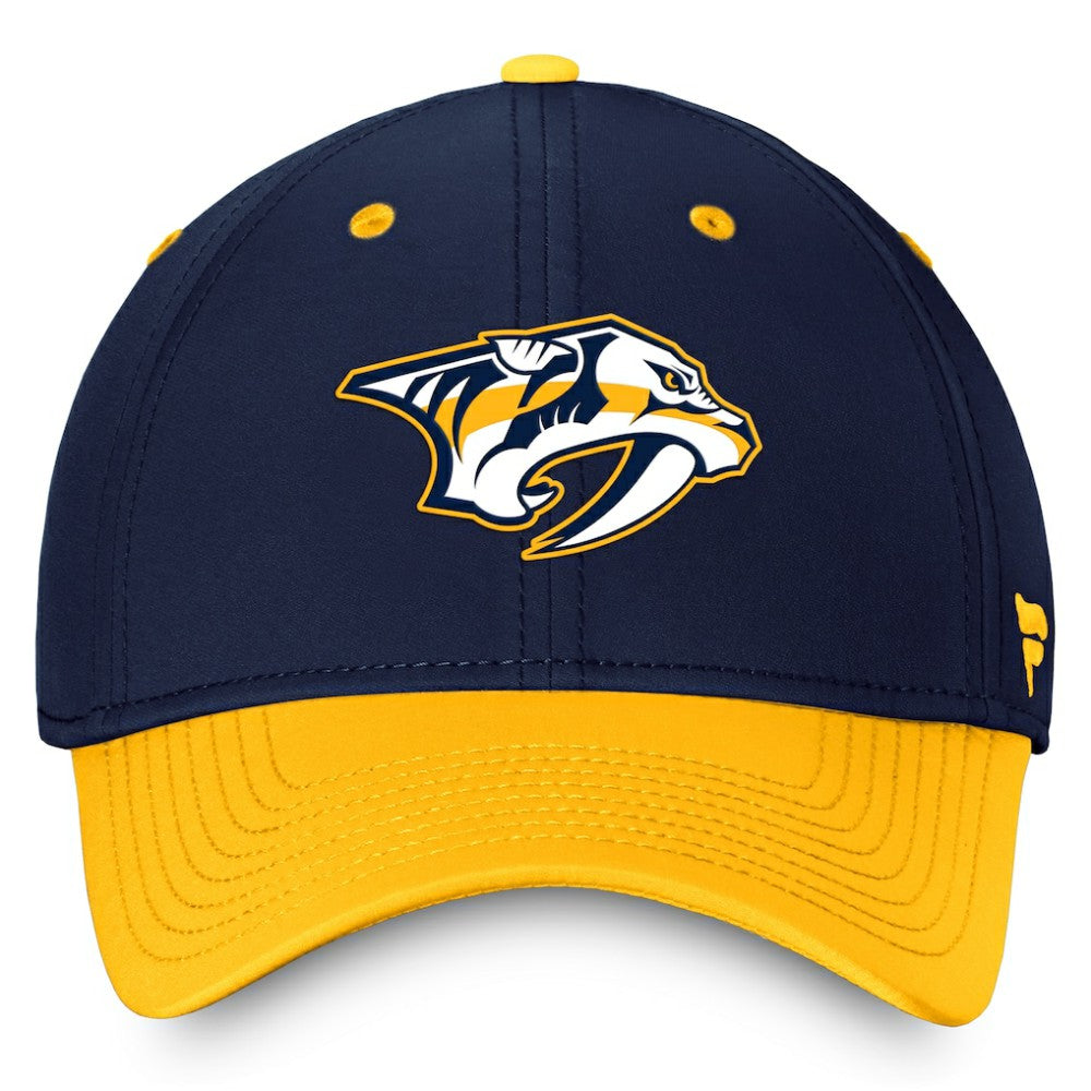 Nashville Predators Fanatics Authentic Pro Rink Two-Tone Flex Hat – Navy/Gold - NHL