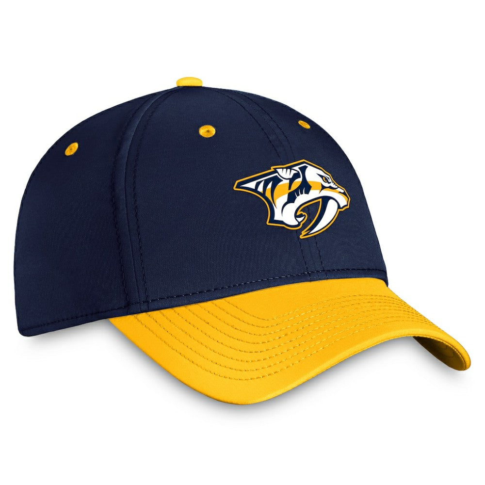 Nashville Predators Fanatics Authentic Pro Rink Two-Tone Flex Hat – Navy/Gold - NHL