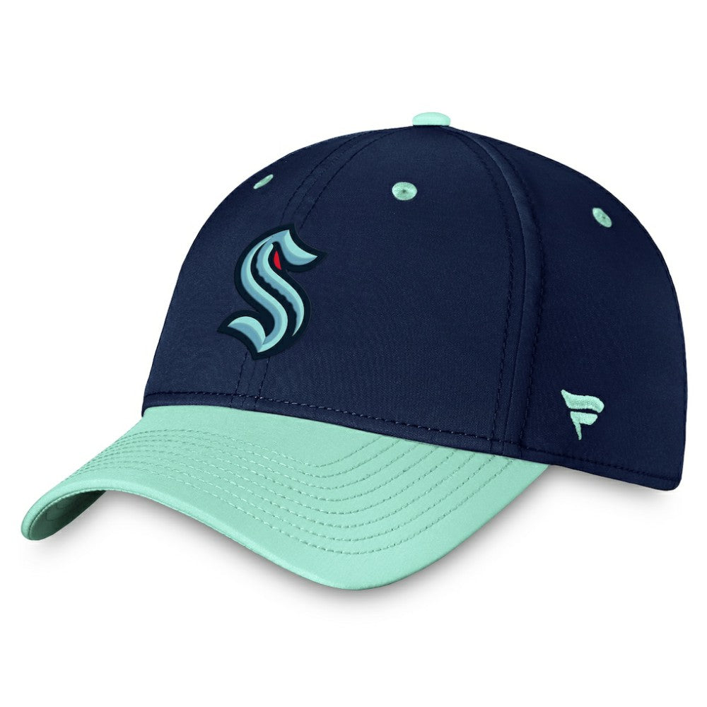 Seattle Kraken Fanatics Authentic Pro Rink Two-Tone Flex Hat – Deep Sea Blue/Light Blue - NHL