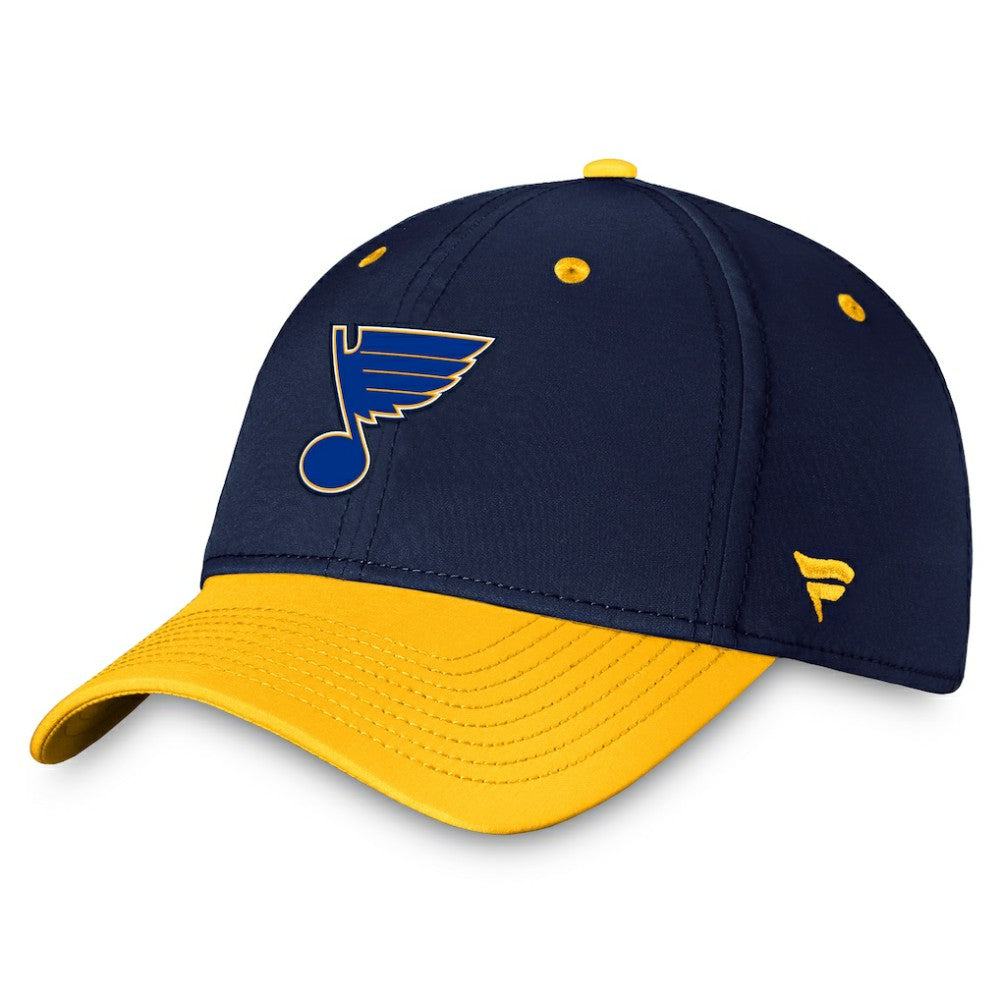 St. Louis Blues Fanatics Authentic Pro Rink Two-Tone Flex Hat – Navy/Gold - NHL