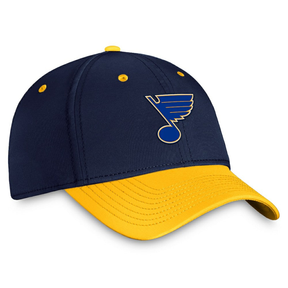 St. Louis Blues Fanatics Authentic Pro Rink Two-Tone Flex Hat – Navy/Gold - NHL