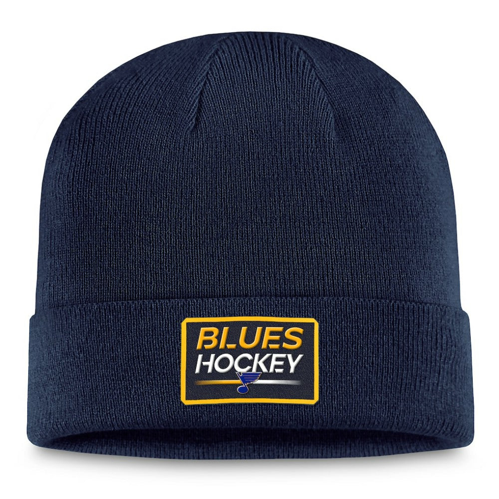 St. Louis Blues Fanatics Authentic Pro Cuffed Knit Hat – Navy - NHL